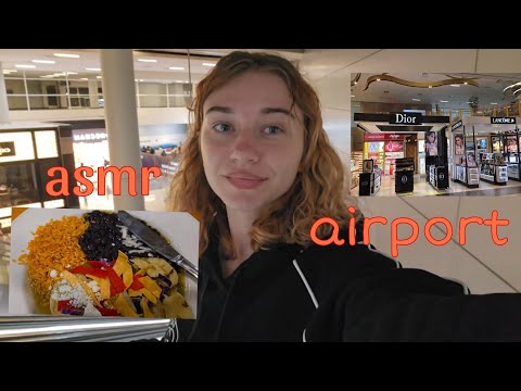 Dallas Airport Vlog Asmr ✈️ (You can shower at the airport!?👀)