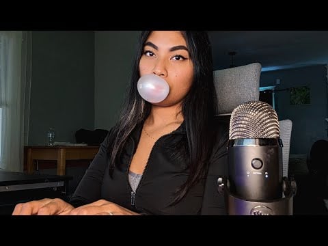 ASMR Working And Typing On The Computer, Clicky Sounds And Chewing Gum