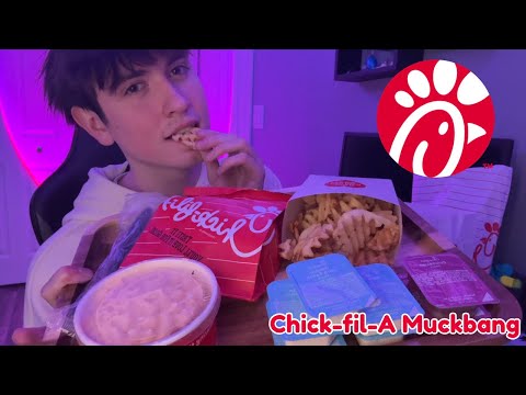 ASMR Chick-fil-a mukbang 🍟🍗