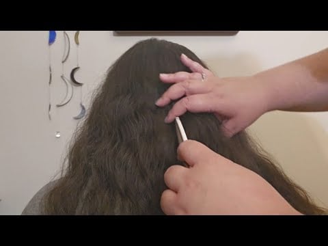 🌜 ASMR Hair Brushing w/New Brushes + Hair Parting & Sectioning 🌛