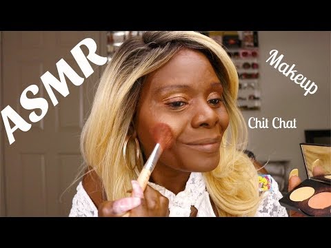 Makeup Glow Chit Chat ASMR Eating Lips Smacking!!!