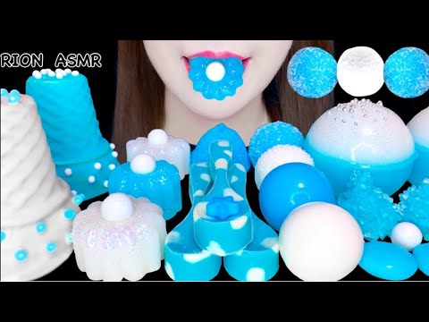 【ASMR】【咀嚼音 】SKYBLUE DESSERTS 水色のデザート PLANETGUMMI JELLY MUKBANG 먹방 食べる音 EATINGSOUNDS NOTALKING