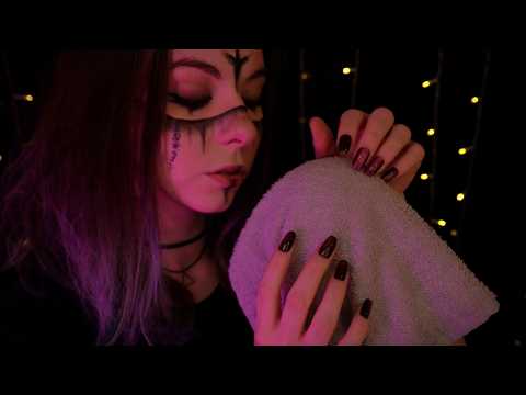 ASMR | slow Towel Scratching & Mic Blowing - no talking