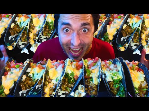 GHOST PEPPER CHEESE SAUCE CRUNCHY TACO PARTY * ASMR MUKBANG * | NOMNOMSAMMIEBOY