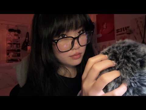 ASMR Fluffy Mic Scratching, Brushing, and Blowing