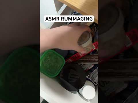 ASMR rummaging in my snack drawer #asmr #asmrsounds #lofi #rummaging