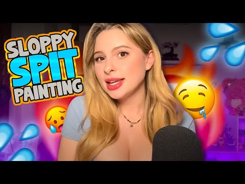 Sloppy spit painting 🖼️ soft & easy to fast aggressive spit painting, intense mouth sounds,