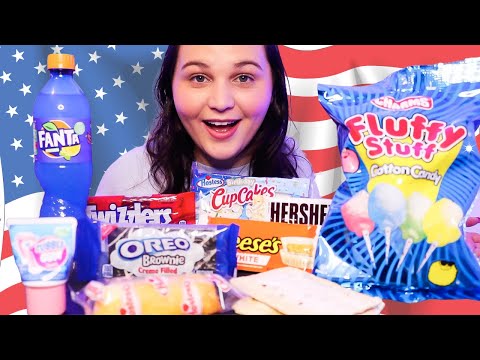 ASMR FRANÇAIS⎪DÉGUSTATION PRODUITS AMÉRICAINS 🇺🇸(eating show, eating sounds)