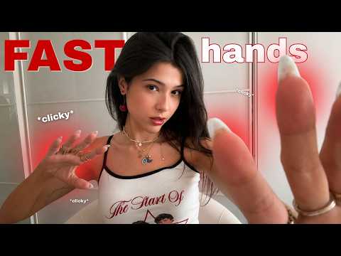 ASMR 🍒 FAST Clicky Ring Sounds + Wet & Dry Mouth Sounds + Hand Sounds