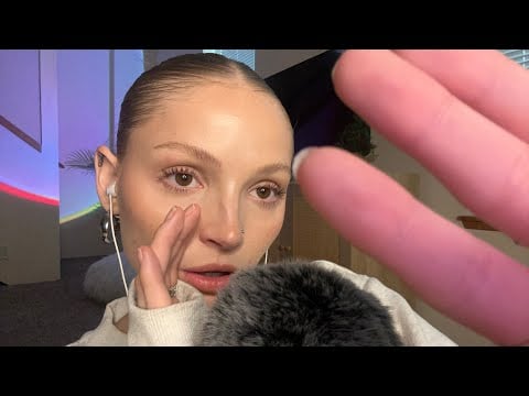 ASMR Up-Close Inaudible Whispering (mouth sounds, mic scratching)