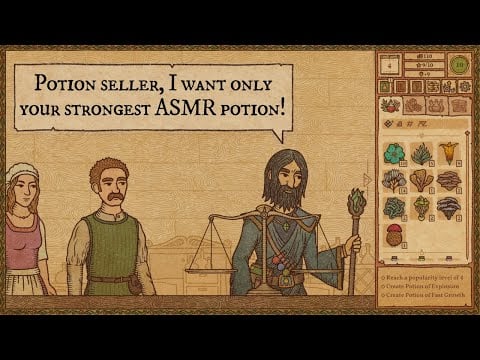 ASMR | Playing Potion Craft to put you to sleep! ⚗️ Close up whispering