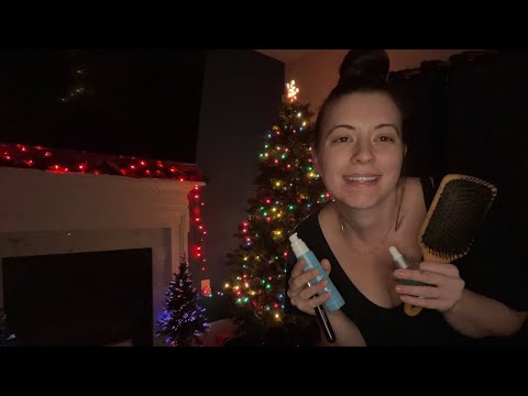 ASMR Role Play: Removing Your Makeup & Brushing Your Hair After Thanksgiving Dinner