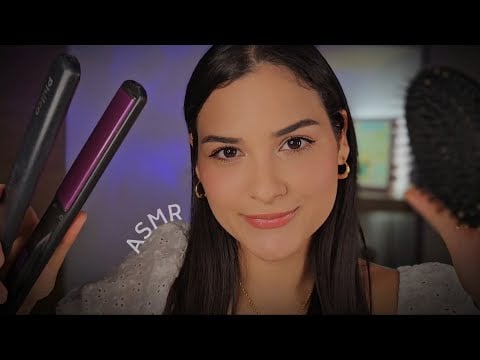 ASMR CABELEIREIRA Corta e Prancha o Seu Cabelo✨️ ROLEPLAY