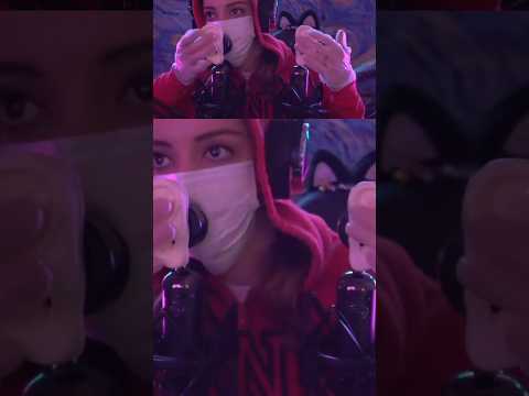 Mask Muffled Crinkly Whispers Behind Your Ears 👂✨ Finger Tracing 3D Ear ASMR