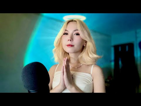 ASMR｡*☆POV: твой АНГЕЛ заботится о тебе на земле~звуки рук, ролевая игра~