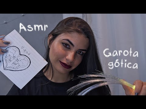 ASMR ROLEPLAY A garota gótica apaixonada por você te incomoda durante a aula ☠️💜