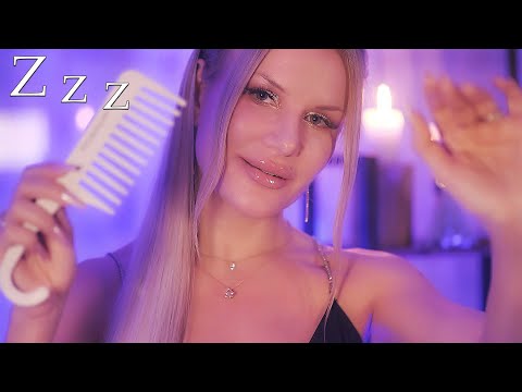 1 HOUR ASMR 💜 Head Massage and Personal Attention to Relax and Sleep( Tingly, Layered Sounds, Rain)😴