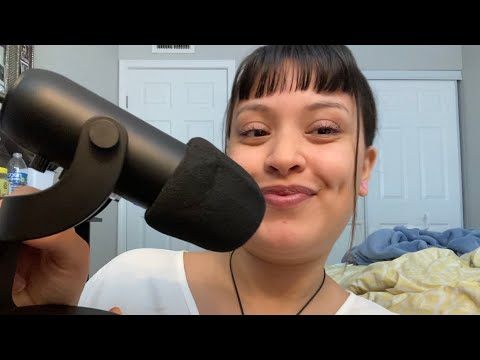 Asmr mouth sounds and lens licking