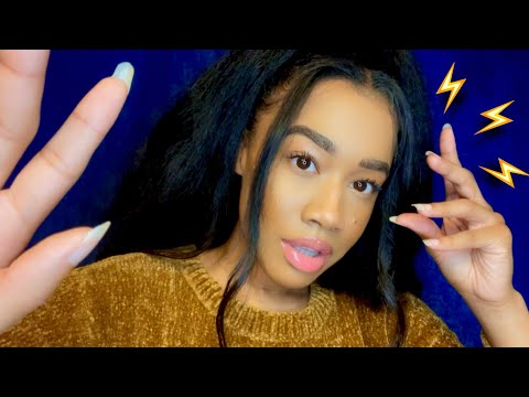 [ASMR] Fast & Aggressive Hand Sounds & Movements w/ Mouth Sounds(Fast ASMR)⚡️✋🏽