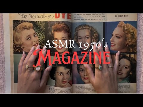 ASMR For Charity 🗞️👗 Vintage 50's Magazine Flip Through