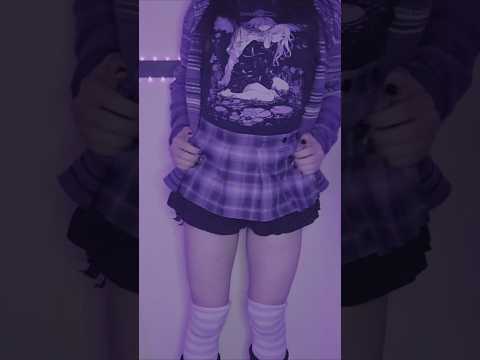 ASMR goth girl scratches her outfit, knowing it's prettier than yours 🙄✨️ #asmr #asmrscratching