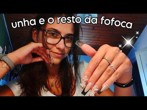 ASMR COLOCANDO UNHA POSTIÇA 💕