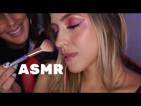 ASMR aplicado MINHA PRIMA ME MAQUIANDO (MAKE INSPIRADO EM EUPHORIA)