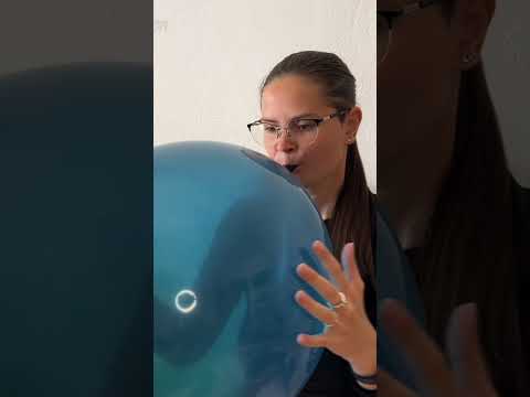 Blowing Big Blue Balloon 💙 #asmr #balloon #blowing