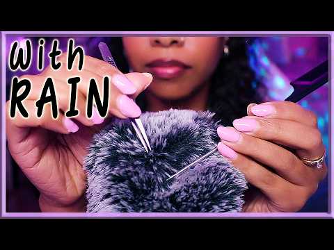 ASMR ✨ 2 HOUR BUG SEARCHING & PLUCKING 🐞 Light Mouth Sounds with Rain (No Talking)