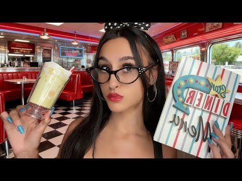 ASMR| Sassy waitress serves you at the DINER😳