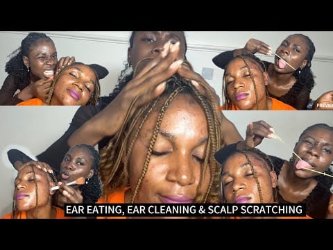ASMR FAST AND INTENSE HEAD SCRATCHING, EAR CLEANING, EAR EATING AND EAR LICKING FOR GOOD TINGLES