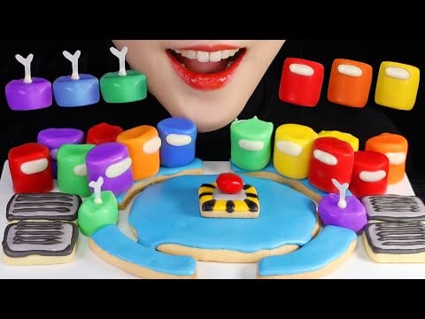 EDIBLE AMONG US ASMR AMONG US FOOD ASMR AMONG US DESSERT ASMR GAME FOOD ASMR