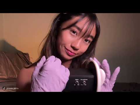 ASMR ~ Ear Massage 👂| lotion, oil, silicone, latex gloves