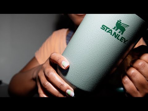 ASMR TAPPING AND SCRATCHING ON MY GREEN STANLEY CUP | NICOLE'S ULTIMATE ASMR