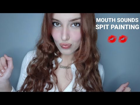 TÜRKÇE ASMR | MOUTH SOUNDS | AĞIZ VE ÖPÜCÜK SESLERİ | spit painting | tongue swirls