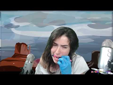 ASMR - Take Notes with Blue Gloves