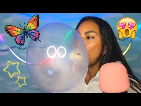 ASMR Trying A New Bubblegum Gumball Brand Part 2 , Huge Bubbles , Satisfying Mouth Sounds