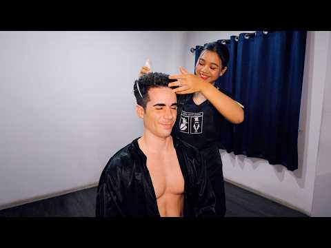 ASMR: $27 Full Service Barbershop Massage in Pattaya, Thailand 🇹🇭 so good