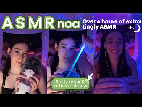 Guaranteed sleep and relaxation | OVER 4 HOURS of ASMR to help you fall asleep 💕| live #155