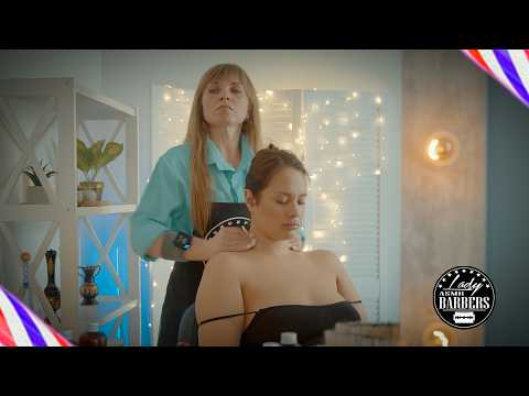 ASMR Barber Head and Shoulders Massage by Barber Lady Lida