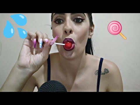 ASMR | CHUPANDO PIRULITO COM CHICLETE 🍭😋 #sonsdeboca #asmrsounds #sonsdemastigacao