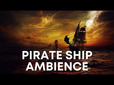 ASMR | PIRATE SHIP AMBIENCE + Waves Crashing, Ocean Sounds, Sails & Ropes - Anxiety, PTSD, & Sleep