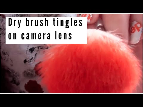 Ariel ASMR soft dry camera lens brushing + hand movements