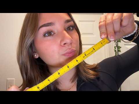 asmr measuring your face & mine to compare symmetry 📏