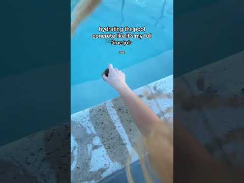 hydrating the pool concrete asmr cleaning  #asmr #relax #relaxing #oddlysatisfying #satisfying #fyp