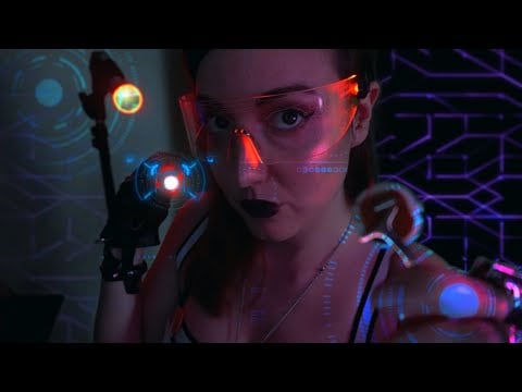 ASMR CYBERPUNK Robot Repair 🤖Eye Implant Removal/Cranial Nerve Exam| Sci-Fi Mechanic Roleplay