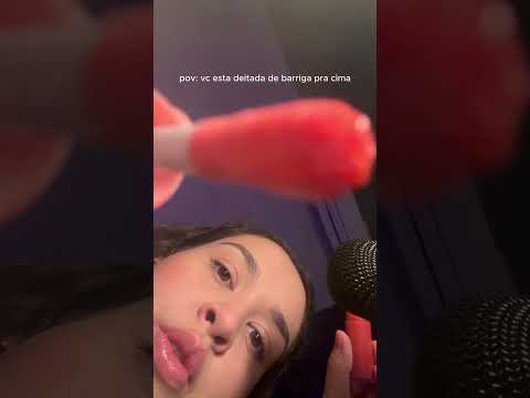 ASMR maquiando você deitada #asmr  #maquiagem  #3d