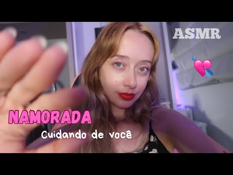 ASMR Namorada carinhosa te colocando para dormir 🛌 💕