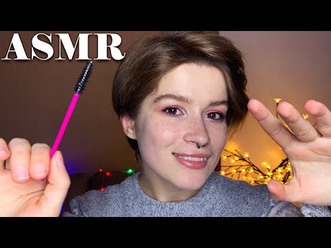 АСМР очень мурашечный макияж слюнкой👅💦 Звуки рта 💖 / ASMR very tingly spit painting 👅💦 Mouth sounds💖