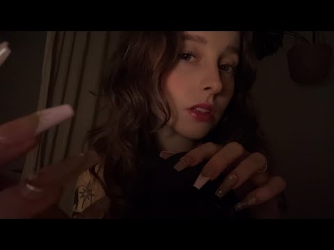ASMR tingliest invisible scratching, lots of mouth sounds and foam cover scratches